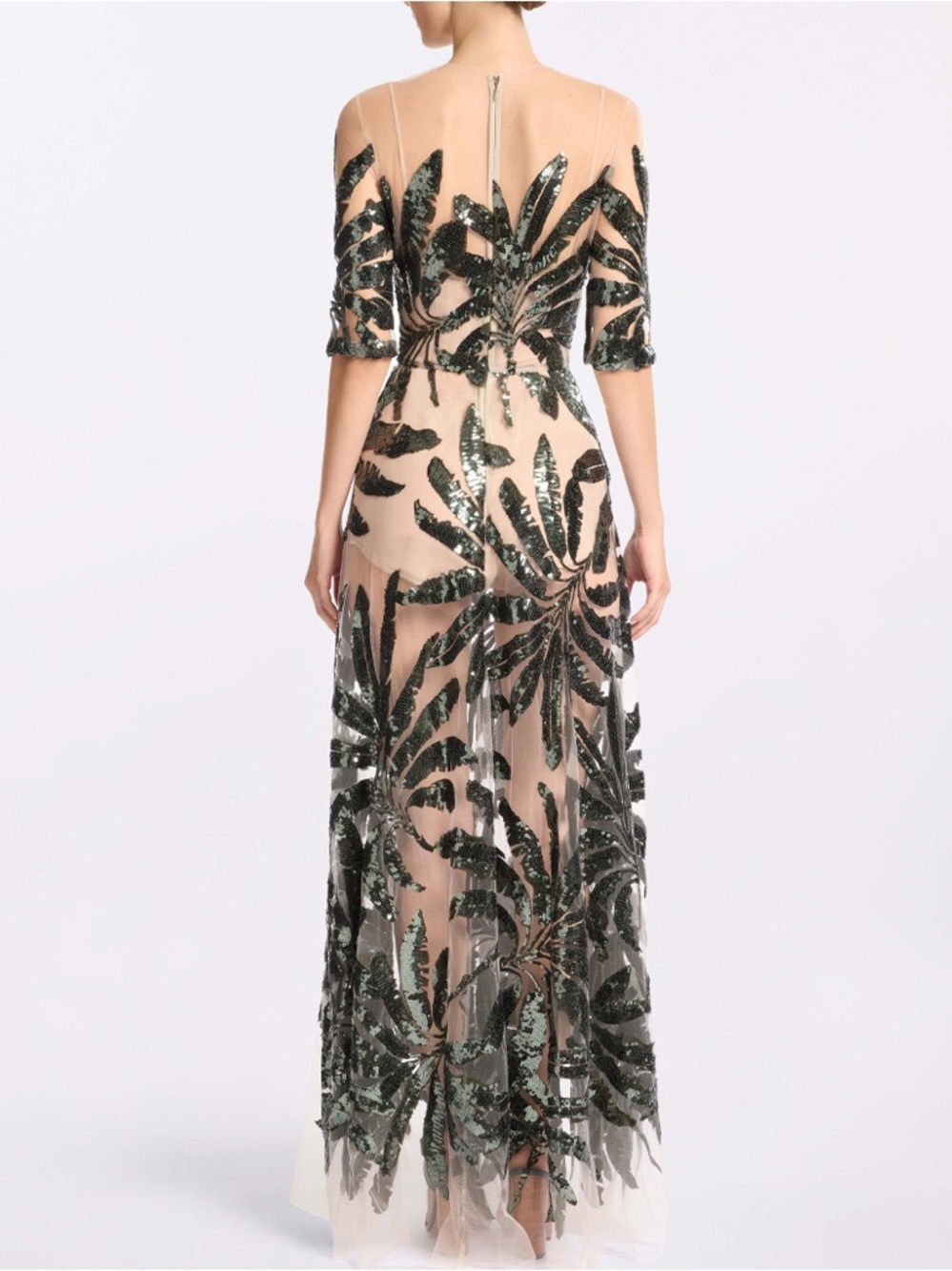 Elie Saab Embroidered Tulle Midi Dress Size 34 - Picture 16 of 16